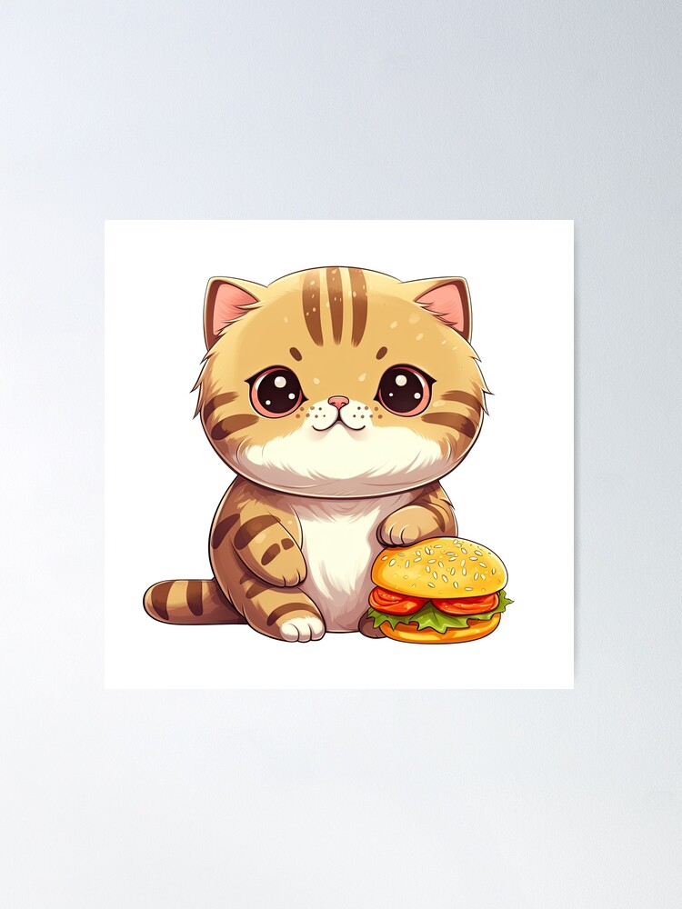 Hamburger Kitty Cat Cute Washi Tape — Kimchi Kawaii