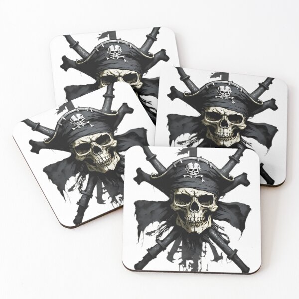 Item preview, Pirate flag designed and sold by BlackHatStore.