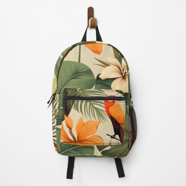 Item preview, Tropical Paradise with Palm Leaves, Birds, and Flowers designed and sold by Zoomie-s.