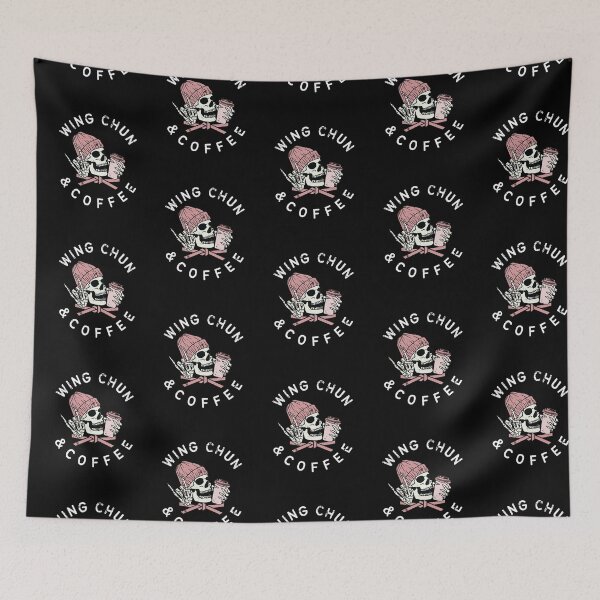Item preview, Wing Chun And Coffee Beanie, Rock On Vintage Skull designed and sold by Polishthestone.