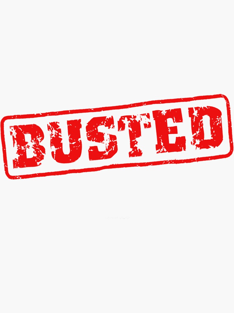 Busted Definition | Sticker