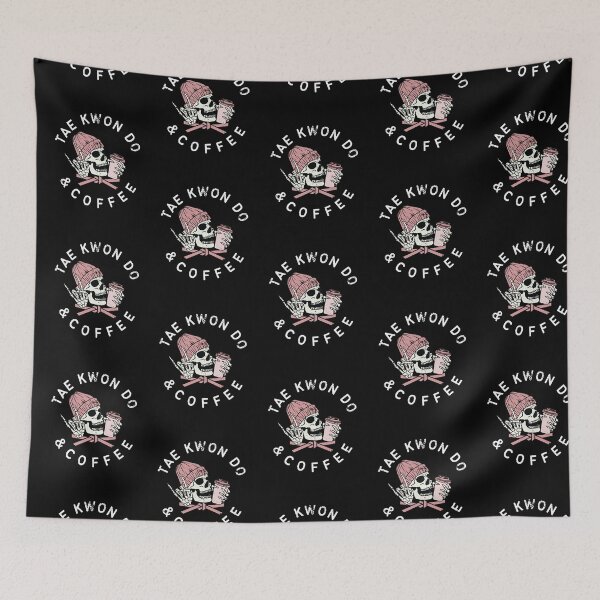 Item preview, Tae Kwon Do And Coffee Beanie, Rock On Vintage Skull designed and sold by Polishthestone.
