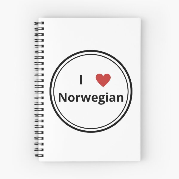 Item preview, Black and white circle of i love Norwegian designed and sold by language-des.