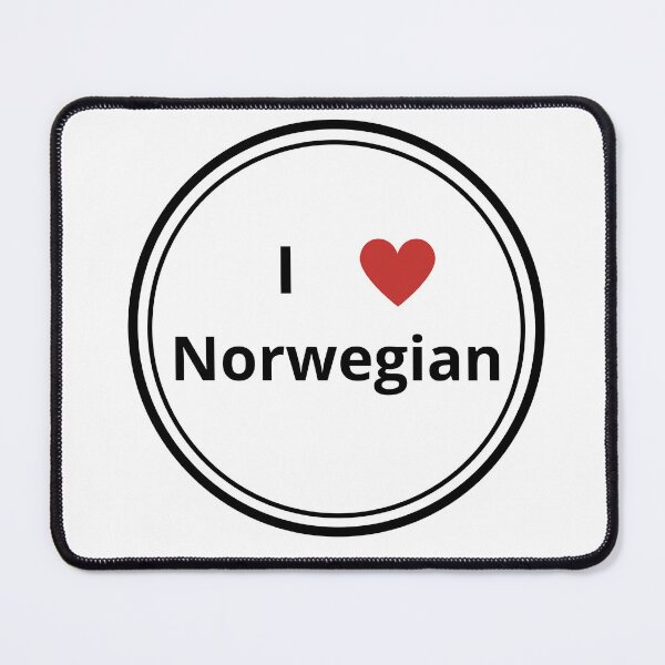 Item preview, Black and white circle of i love Norwegian designed and sold by language-des.