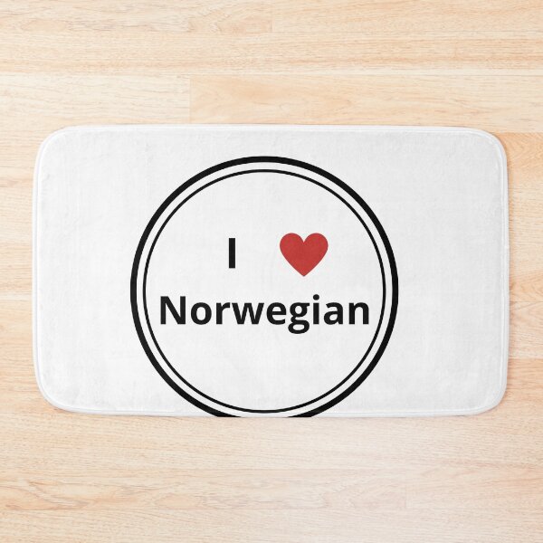 Item preview, Black and white circle of i love Norwegian designed and sold by language-des.