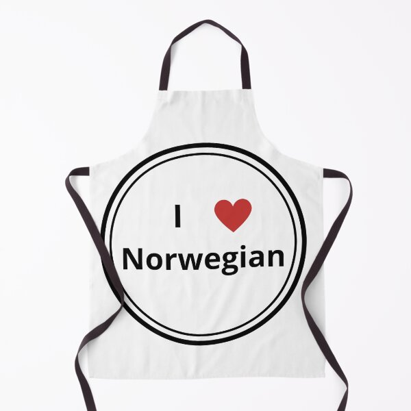 Item preview, Black and white circle of i love Norwegian designed and sold by language-des.