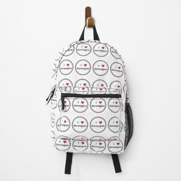 Item preview, Black and white circle of i love Norwegian designed and sold by language-des.