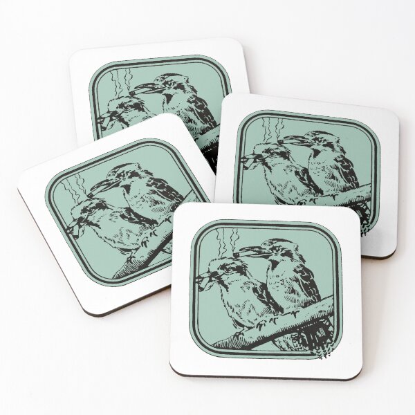 Item preview, VINTAGE KOOKABURRA DURRY SMOKO COASTER in Vintage Teal designed and sold by limitless-wa.