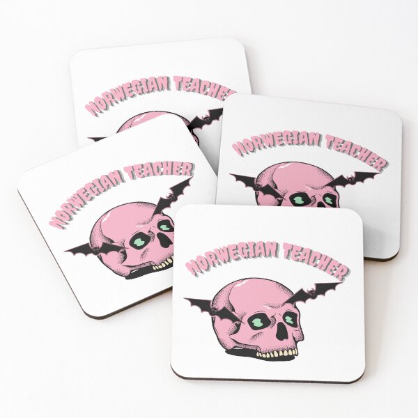 Item preview, Norwegian teacher halloween skull designed and sold by language-des.
