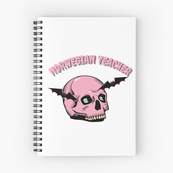 Item preview, Norwegian teacher halloween skull designed and sold by language-des.