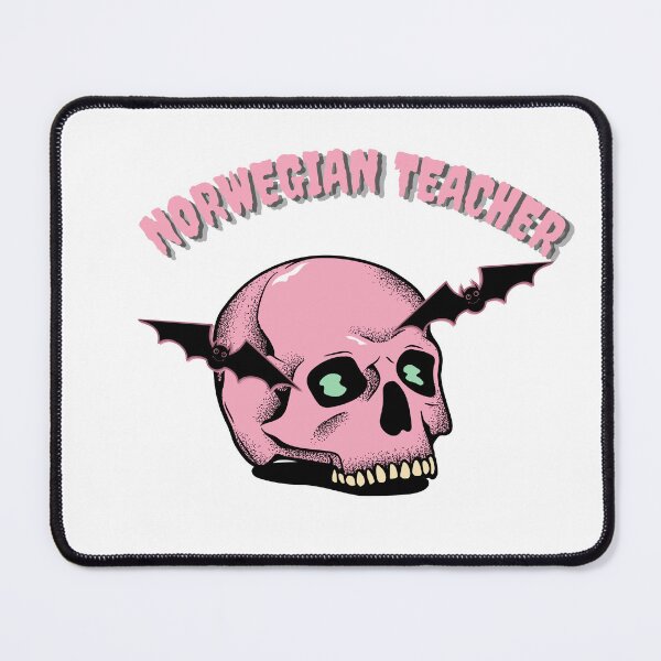 Item preview, Norwegian teacher halloween skull designed and sold by language-des.