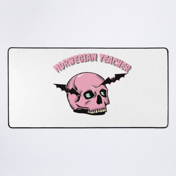 Item preview, Norwegian teacher halloween skull designed and sold by language-des.