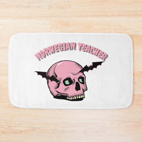 Item preview, Norwegian teacher halloween skull designed and sold by language-des.