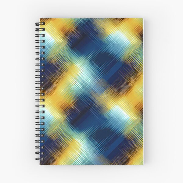 Artikelvorschau, Glitch Plaid-Muster, Gelb, Cyan, Marineblau, Orange entworfen und verkauft von Tabble-Dabble.