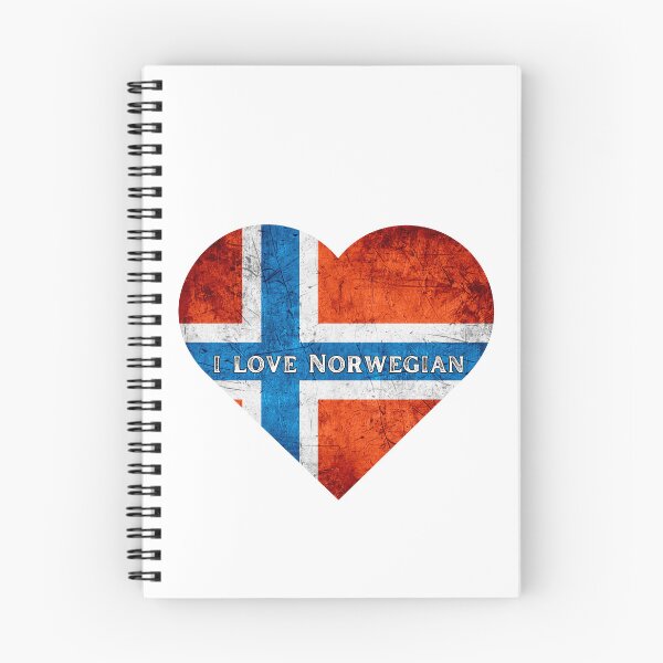 Item preview, I love Norwegian, heart with Norwegian flag designed and sold by language-des.