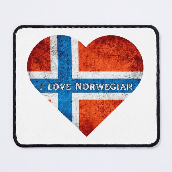 Item preview, I love Norwegian, heart with Norwegian flag designed and sold by language-des.