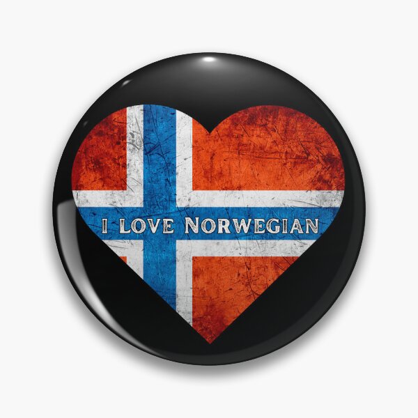 Item preview, I love Norwegian, heart with Norwegian flag designed and sold by language-des.