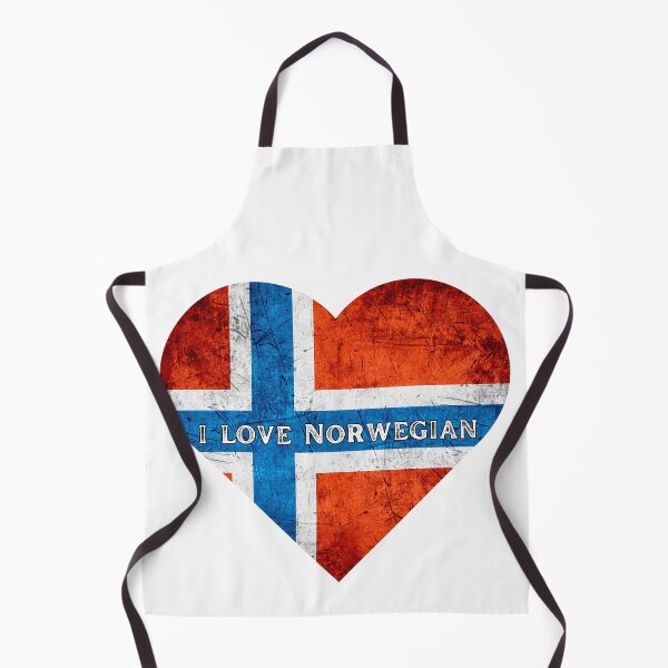 Item preview, I love Norwegian, heart with Norwegian flag designed and sold by language-des.
