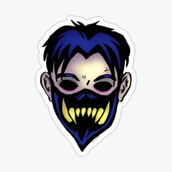 Halloween Haunt Vintage Kid Drac Mask Sticker