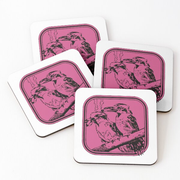 Item preview, VINTAGE KOOKABURRA DURRY SMOKO COASTER in Pink designed and sold by limitless-wa.