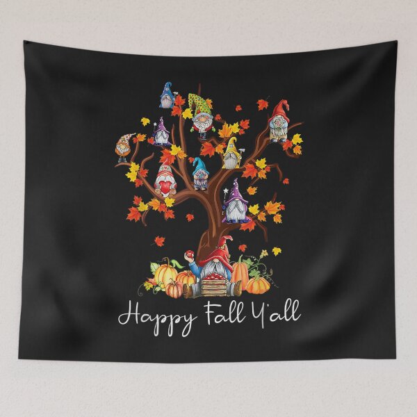 Item preview, Happy Fall Y'all Gnomes Pumpkin Autumn Tree Thanksgiving designed and sold by William Parker.