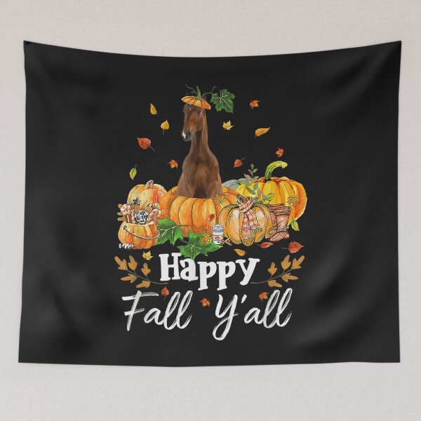 Item preview, Happy Fall Y'all Horse Thanksgiving Horse Lover Halloween designed and sold by William Parker.