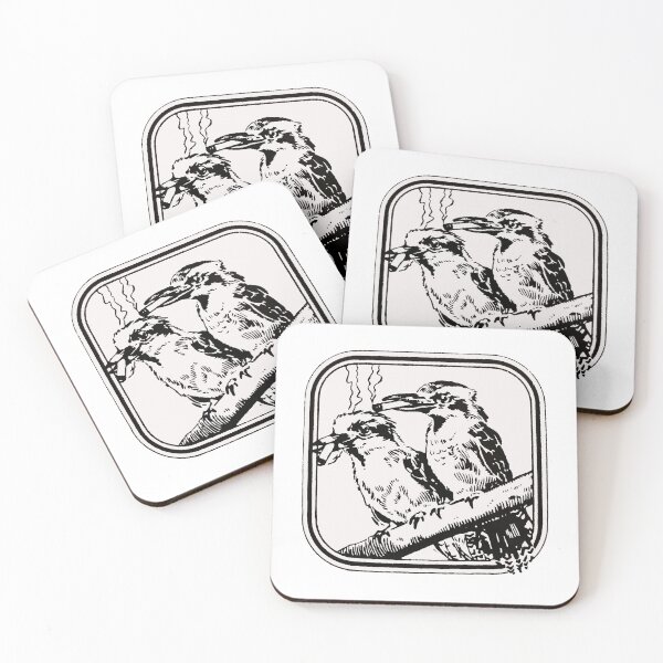 Item preview, VINTAGE KOOKABURRA DURRY SMOKO COASTER in White designed and sold by limitless-wa.