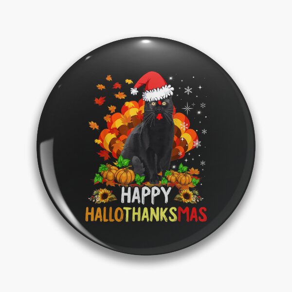 Item preview, Happy Hallothanksmas Cat Halloween Thanksgiving Christmas designed and sold by William Parker.
