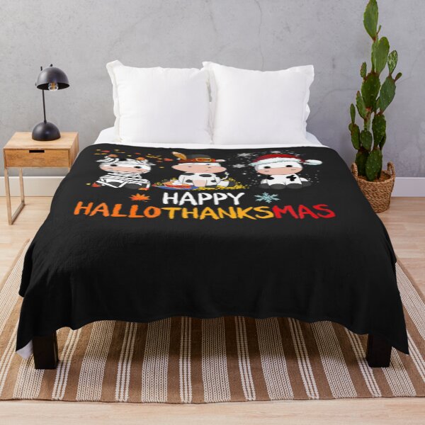Item preview, Happy Hallothanksmas Cows Halloween Thanksgiving Christmas designed and sold by William Parker.