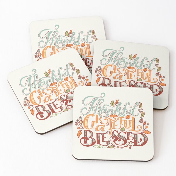 Item preview, Blessed Gratitude Fall Typography designed and sold by greenoriginals.