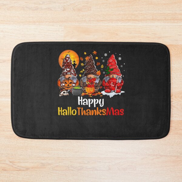 Item preview, Happy Hallothanksmas Gnomes Halloween Thanksgiving Christmas designed and sold by William Parker.