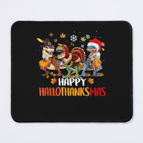Item preview, Happy Hallothanksmas T Rex Halloween Thanksgiving Christmas designed and sold by William Parker.