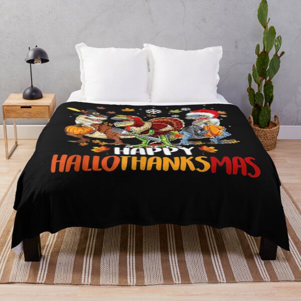 Item preview, Happy Hallothanksmas T Rex Halloween Thanksgiving Christmas designed and sold by William Parker.
