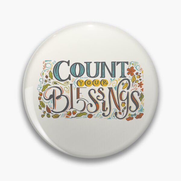 Item preview, Count Your Blessings Thanksgiving Gratitude Typography designed and sold by greenoriginals.