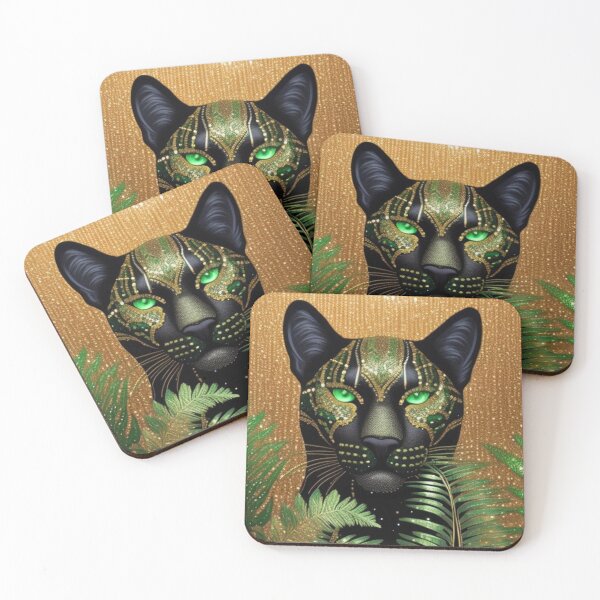 Item preview, Black panther with green details  designed and sold by Roxburylane.
