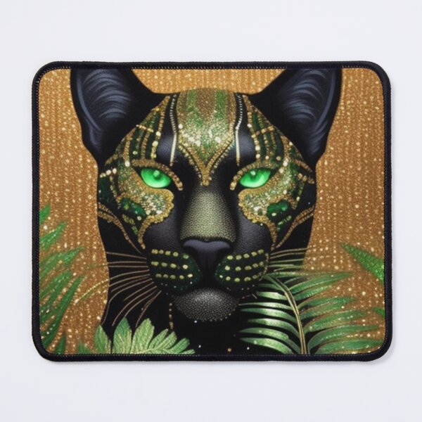 Item preview, Black panther with green details  designed and sold by Roxburylane.