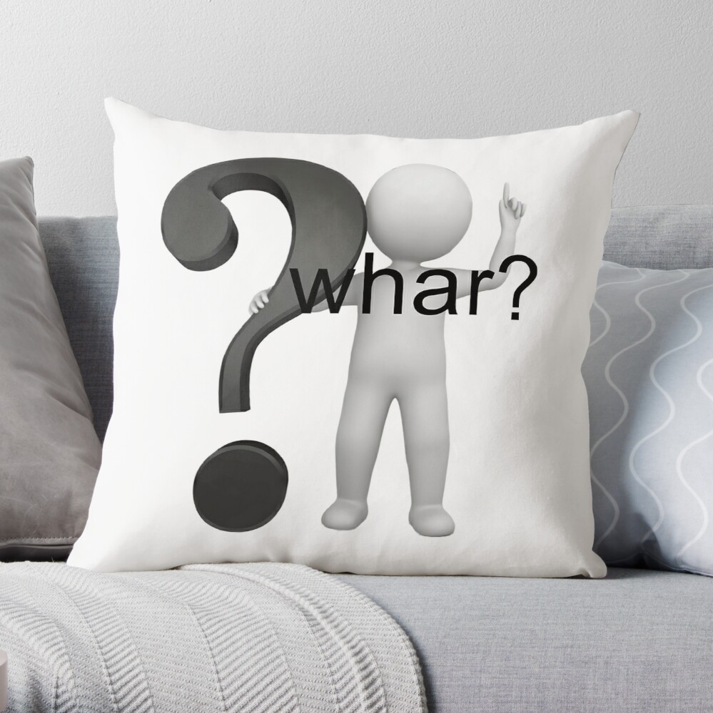 Humor Decor Throw Pillow Cushion Cover, Stickman Meme Face Icon