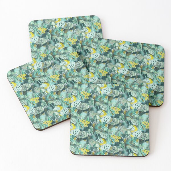 Item preview, Stilt houses in the jungle designed and sold by Alessandro Remo Mazzoni Remotextiles.