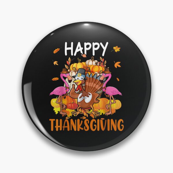 Item preview, Happy Thanksgiving Cute Adorable Flamingos Turkey Pumpkin designed and sold by William Parker.