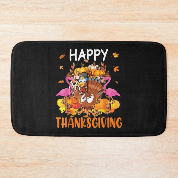 Item preview, Happy Thanksgiving Cute Adorable Flamingos Turkey Pumpkin designed and sold by William Parker.