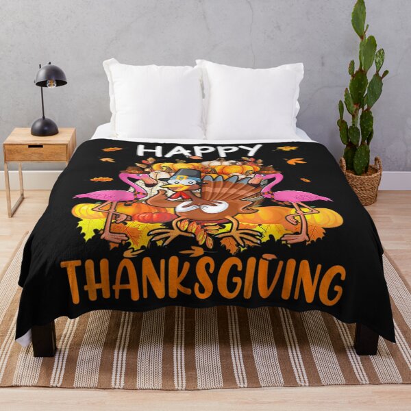 Item preview, Happy Thanksgiving Cute Adorable Flamingos Turkey Pumpkin designed and sold by William Parker.