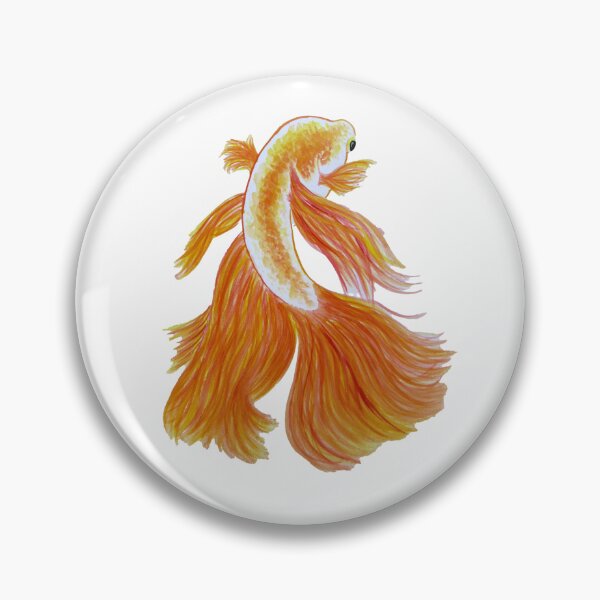 Item preview, Fancy Orange Fish, white background designed and sold by Bridget Vincent.