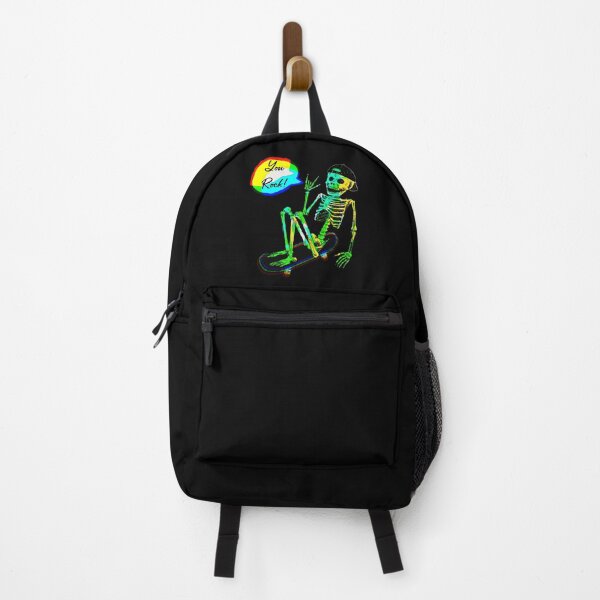 Item preview, Colourful Skeleton on a skateboard designed and sold by COSMIC-SHAME.