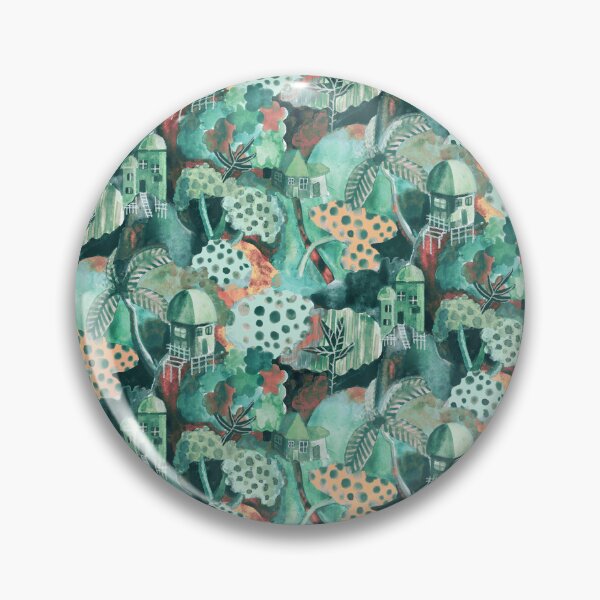 Item preview, Stilt houses in the jungle designed and sold by Alessandro Remo Mazzoni Remotextiles.