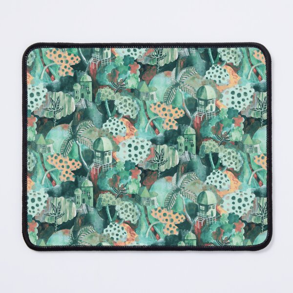 Item preview, Stilt houses in the jungle designed and sold by Alessandro Remo Mazzoni Remotextiles.