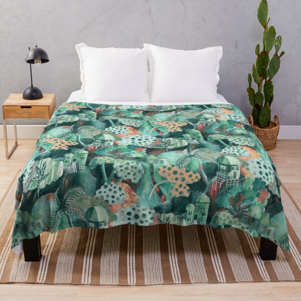 Item preview, Stilt houses in the jungle designed and sold by Alessandro Remo Mazzoni Remotextiles.