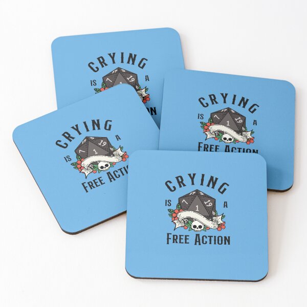 Item preview, DND RPG Funny Critical Failure Crying Is A Free Action, Natural One D20 Dice.  designed and sold by LillianRParker.