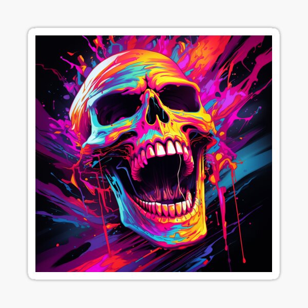 Totenkopf, Skull, Splash' Sticker