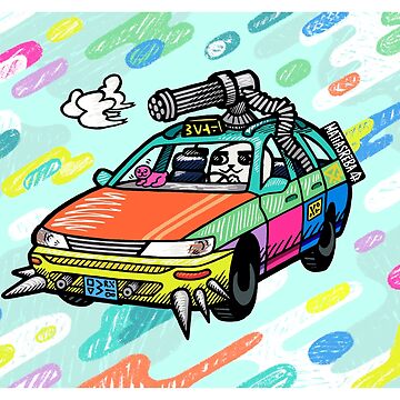 Artwork thumbnail, Rainbow Cannon Car by matiasreba