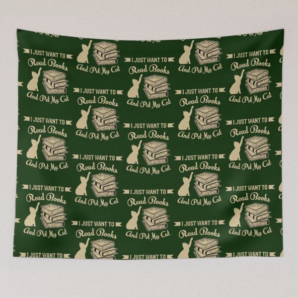 Item preview, I Just Want To Read Books And Pet My Cat designed and sold by santosswoodson.